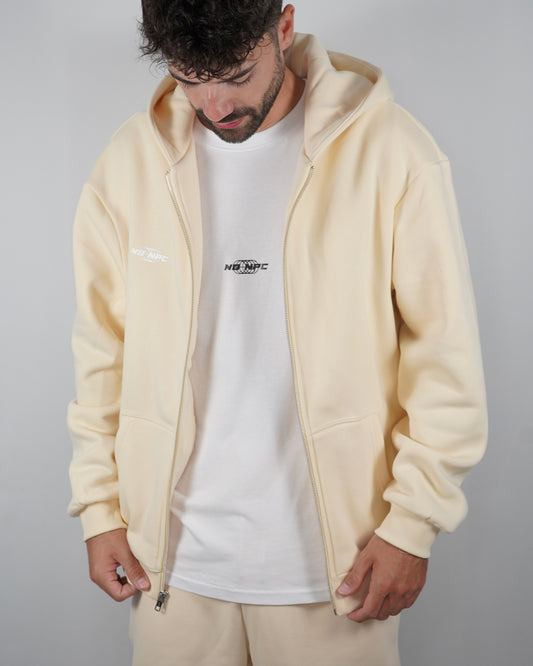 NO SCARS NO STORIES ZIPPER BEIGE