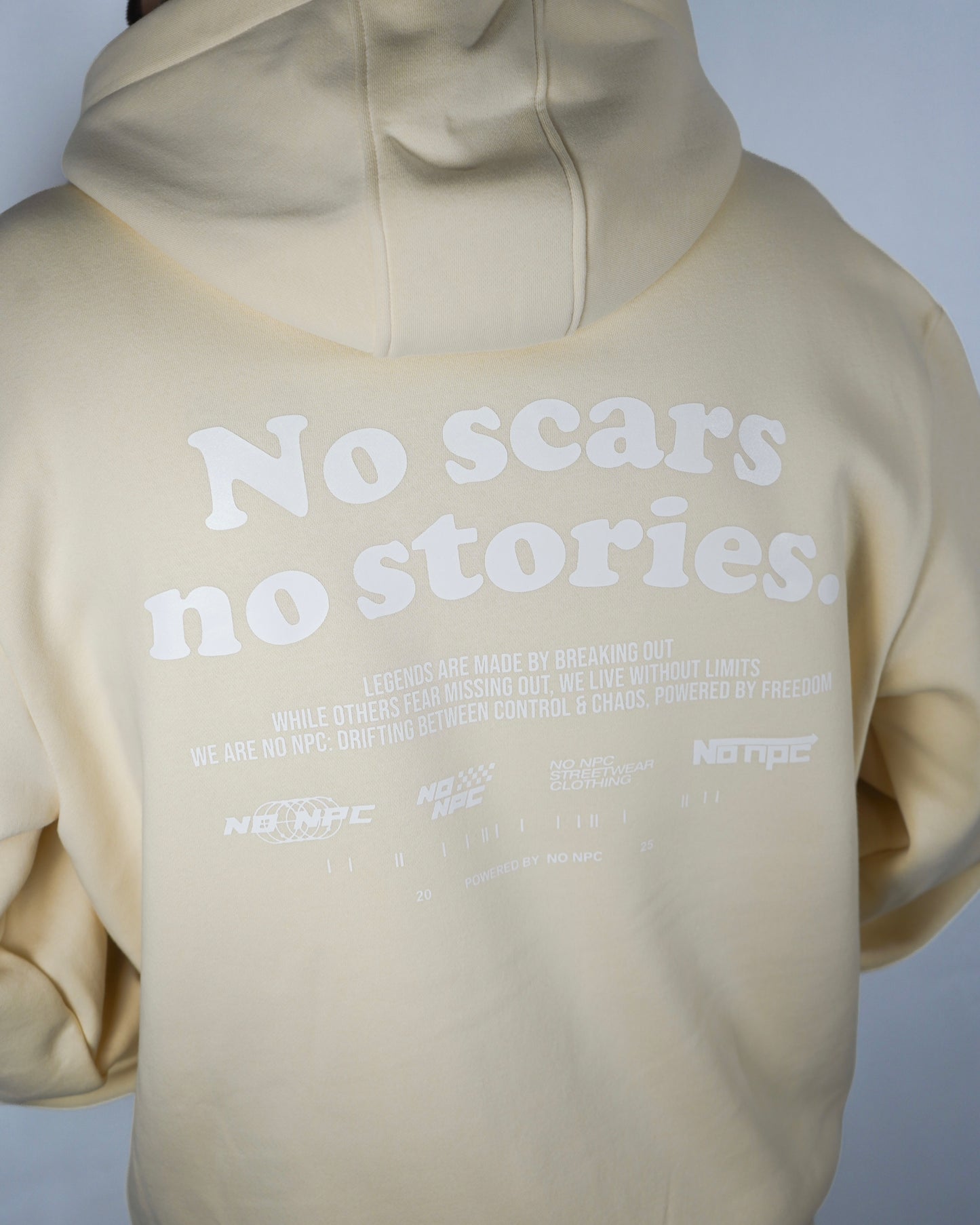 NO SCARS NO STORIES ZIPPER BEIGE